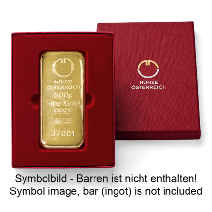 Barrenverpackung 500 Gramm Goldbarren